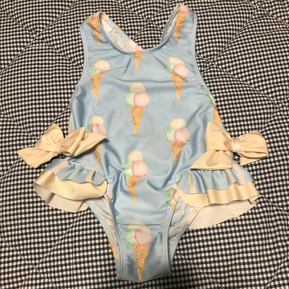 Sal & Pimenta girls ice cream swim suit. Size 8T